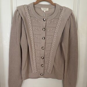 Sézane Paris Rebecca Cardigan Size L NWT